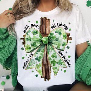 St. Patrick's Day Tee, St. Patrick's Unisex Bow Tee